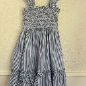 Crewcuts Blue and White Striped Casual Dress